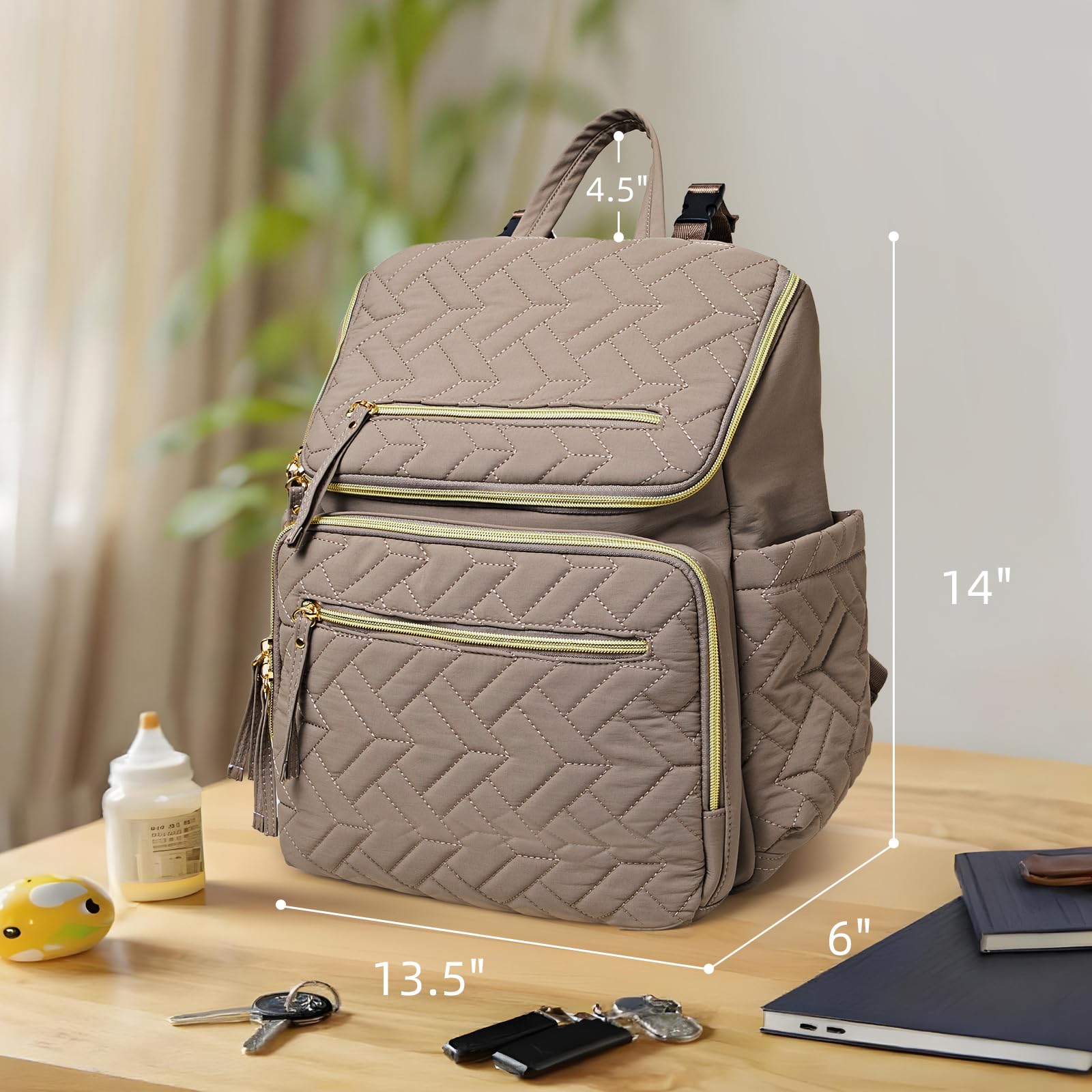 Omanmoli diaper bag backpack insulated pockets keep baby food at moderate temperature.