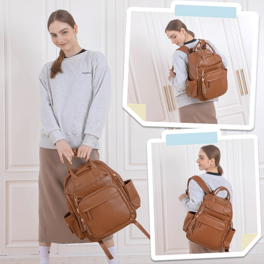 Omanmoli diaper bag interior layout reveals organized pockets for quick access