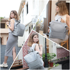 Omanmoli diaper bag backpack interior pockets organized for diapers, wipes, and toys