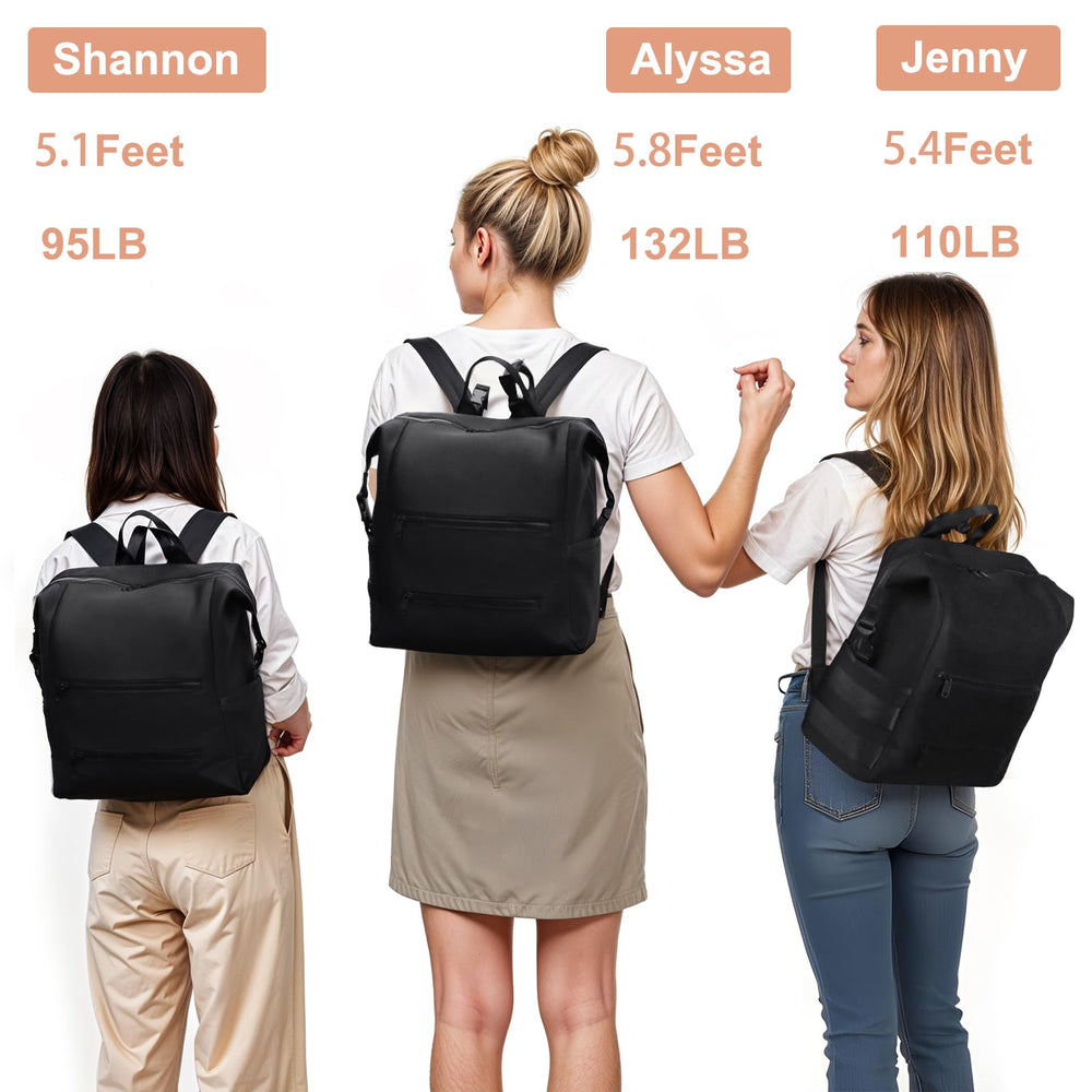 Omanmoli diaper bag backpack luggage sleeve in action for easy airport travel.