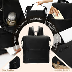 Omanmoli diaper bag backpack stroller straps demonstrated for hands-free travel.