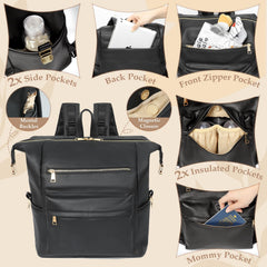 Omanmoli diaper bag backpack stroller straps make hands-free travel easier