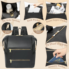 Omanmoli diaper bag backpack changing pad included for convenient on-the-go diaper changes.