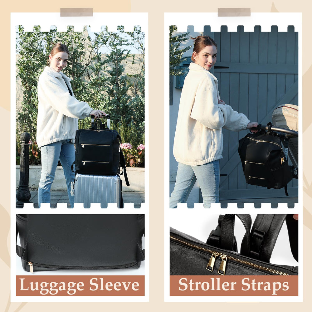 Omanmoli diaper bag backpack padded shoulder straps improve comfort on busy days.