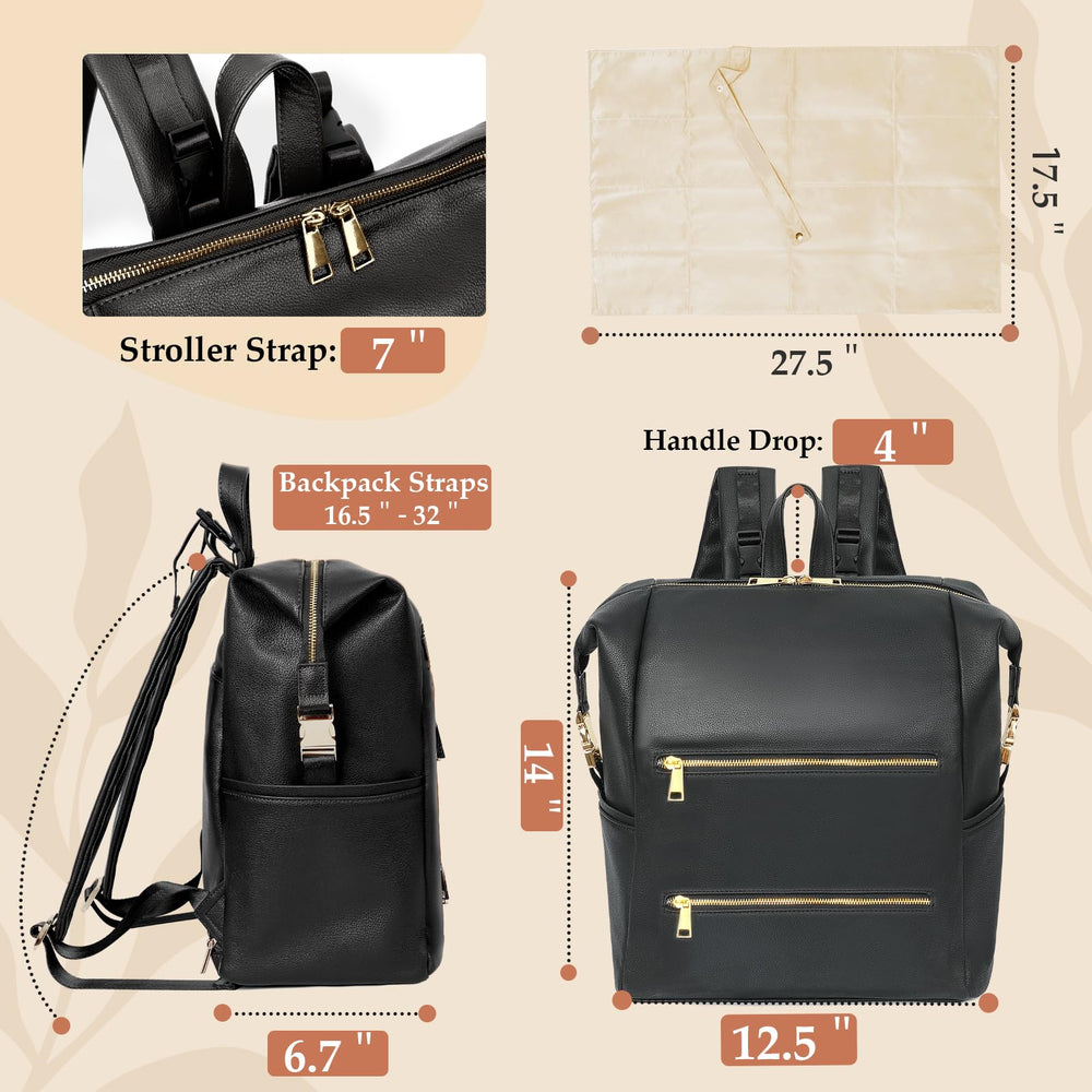 Omanmoli diaper bag backpack with stroller straps frees hands during walks.
