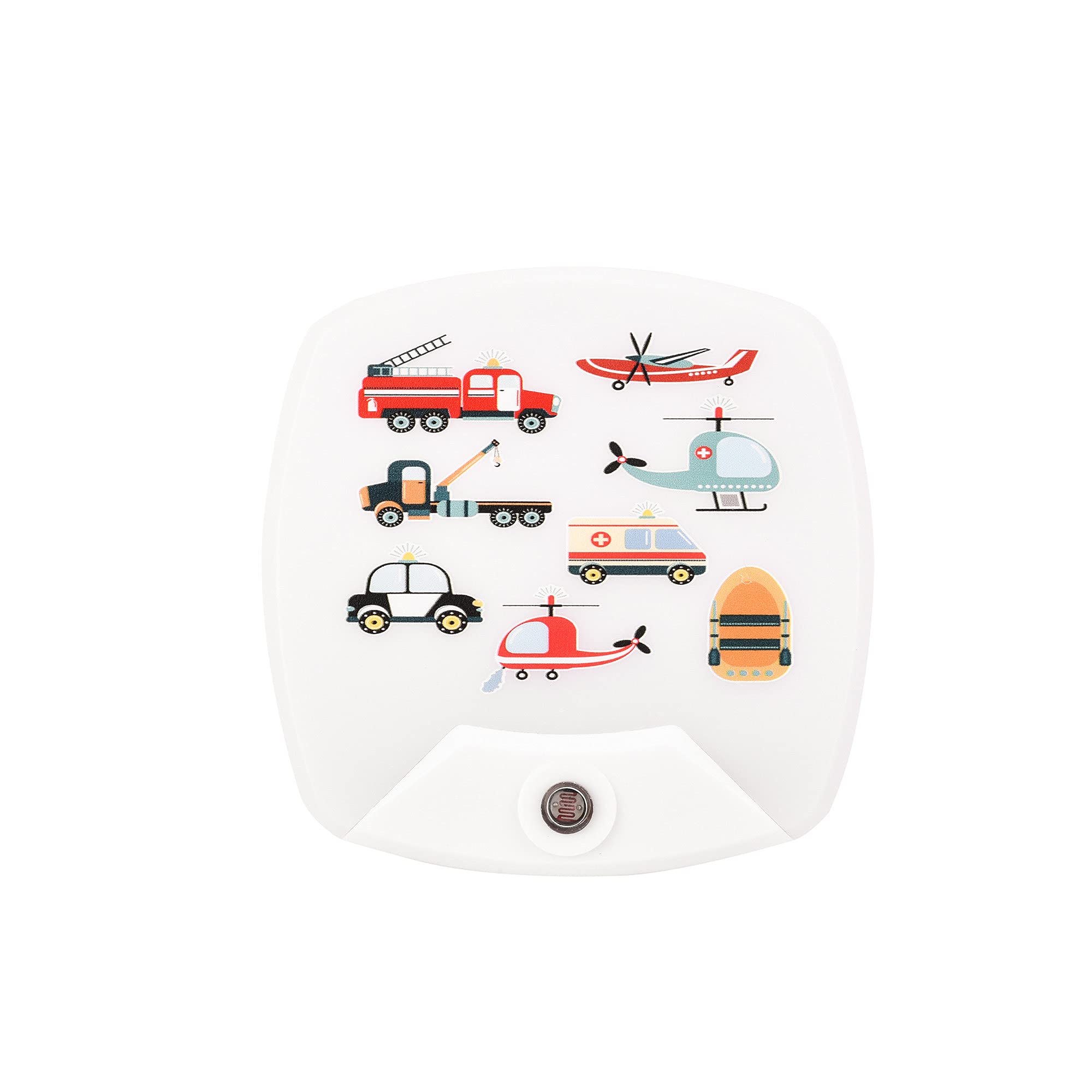Omeet cartoon car and aircraft night light 2-pack provides gentle bedtime glow.