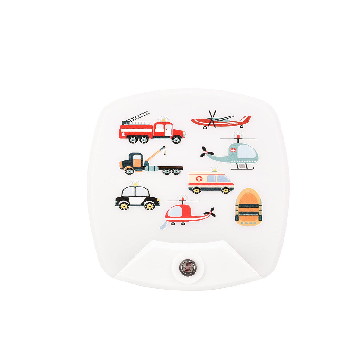 Omeet cartoon car and aircraft night light 2-pack provides gentle bedtime glow.