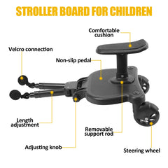 OmegaGym Velcro-attachment design ensures stable connection across most strollers during outings.