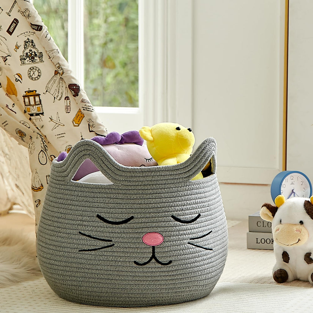OMERAI blankets-clothes basket accentuates nursery decor while tidying essentials
