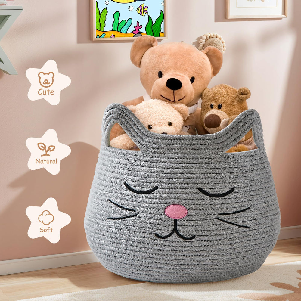 OMERAI invisible-handles basket demonstrates easy portability for clutter-free living