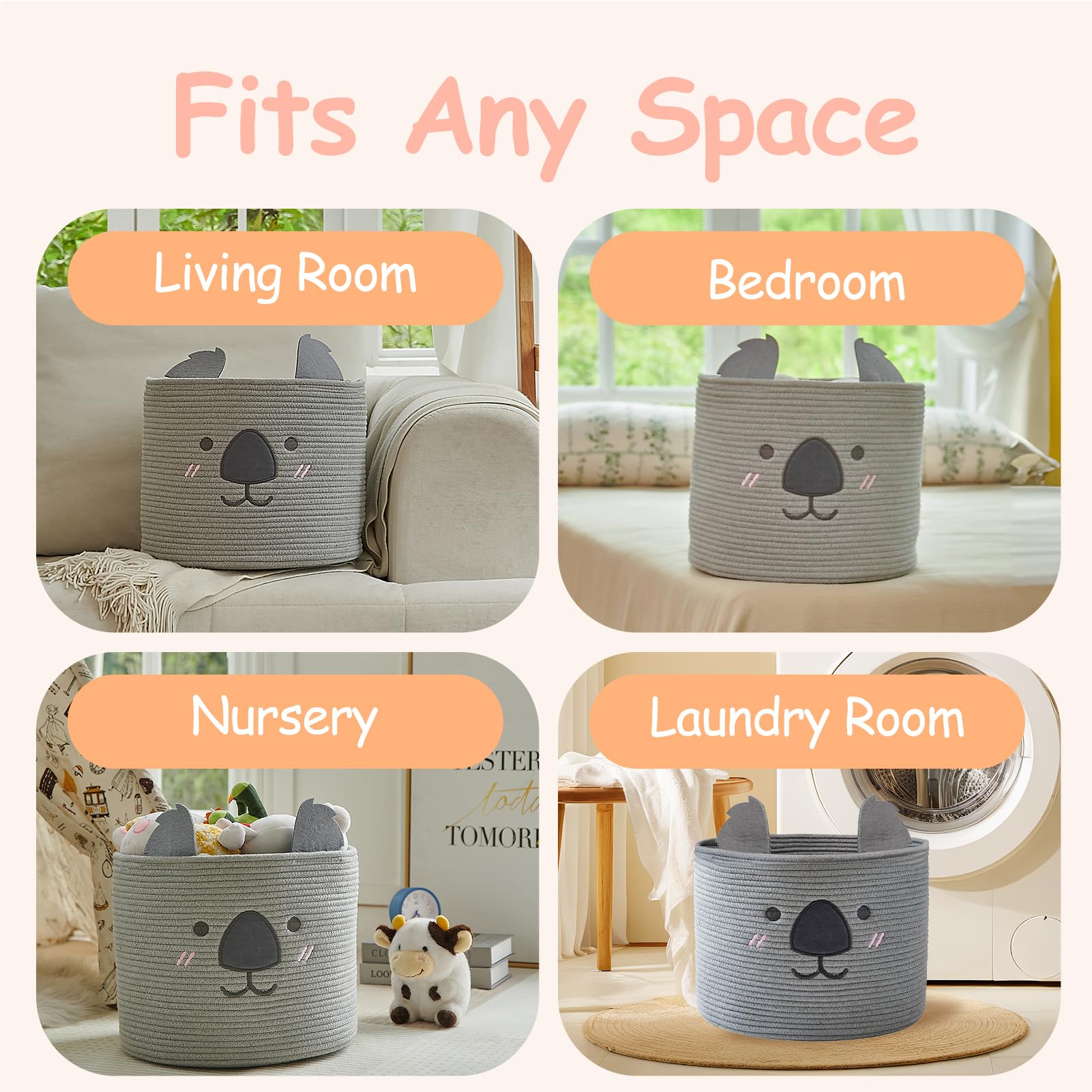 OMERAI blanket storage bin helps tidy blankets and clothes neatly.
