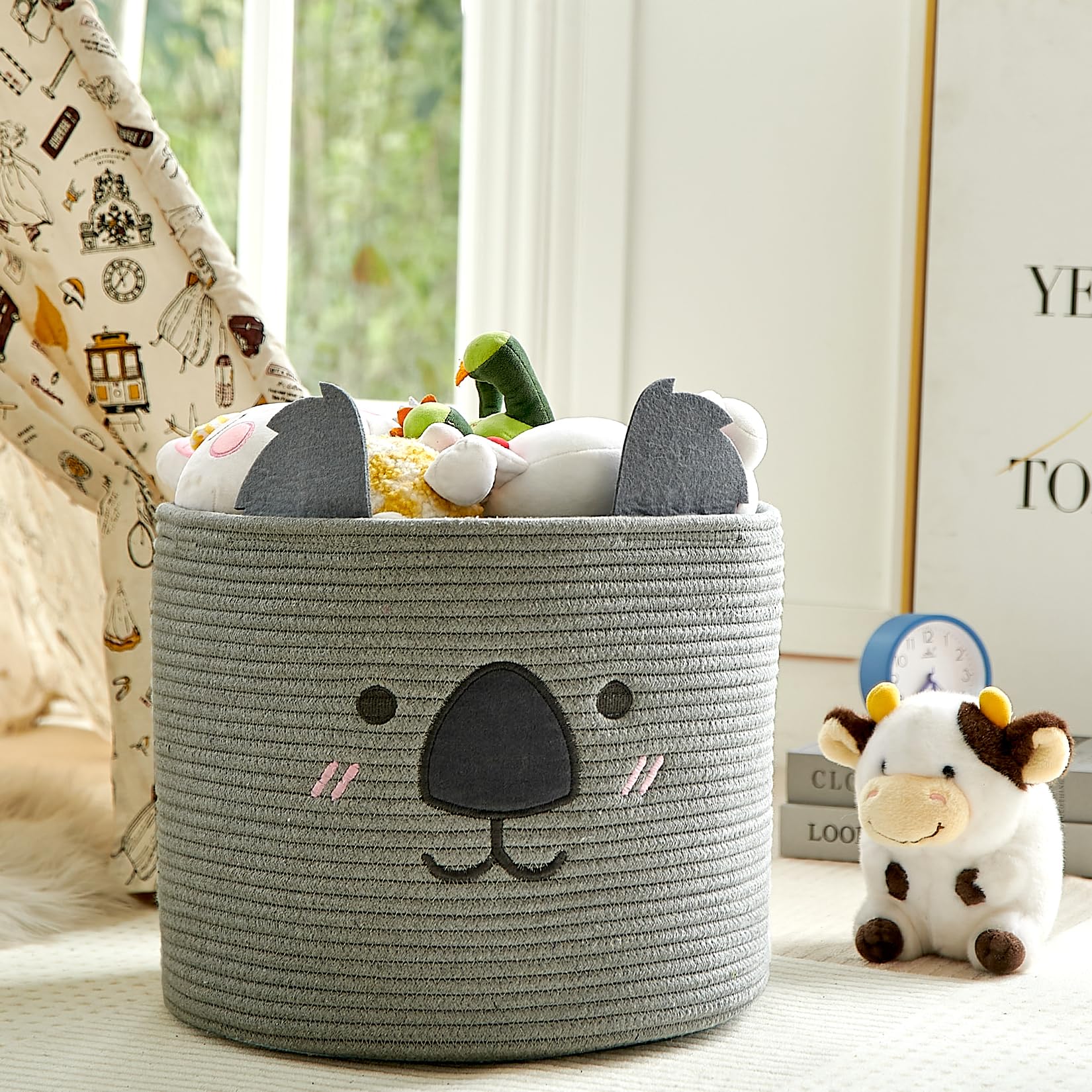 OMERAI folded basket storage demonstrates space-saving organization when not in use.