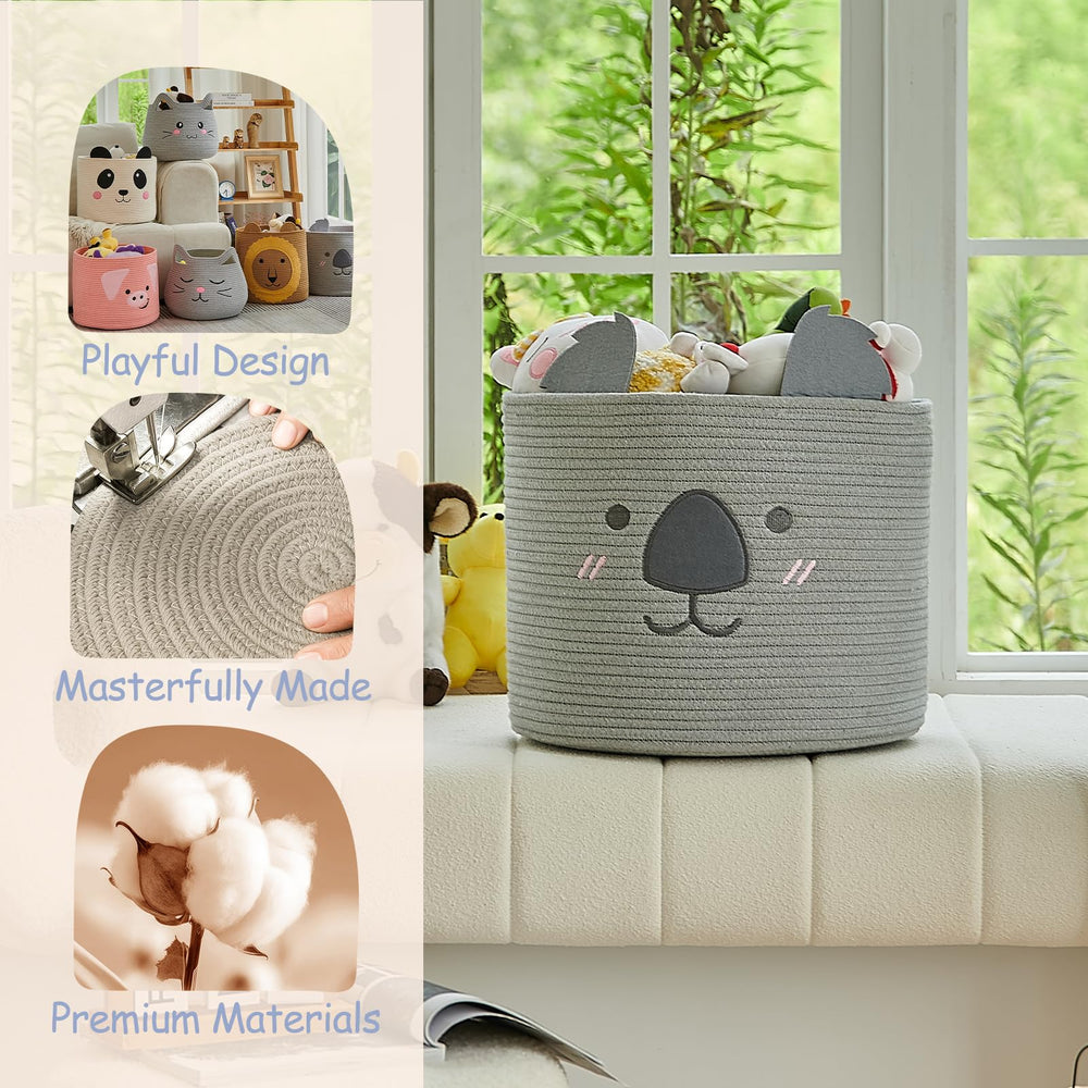 OMERAI koala basket stitching detail shows durable craftsmanship.