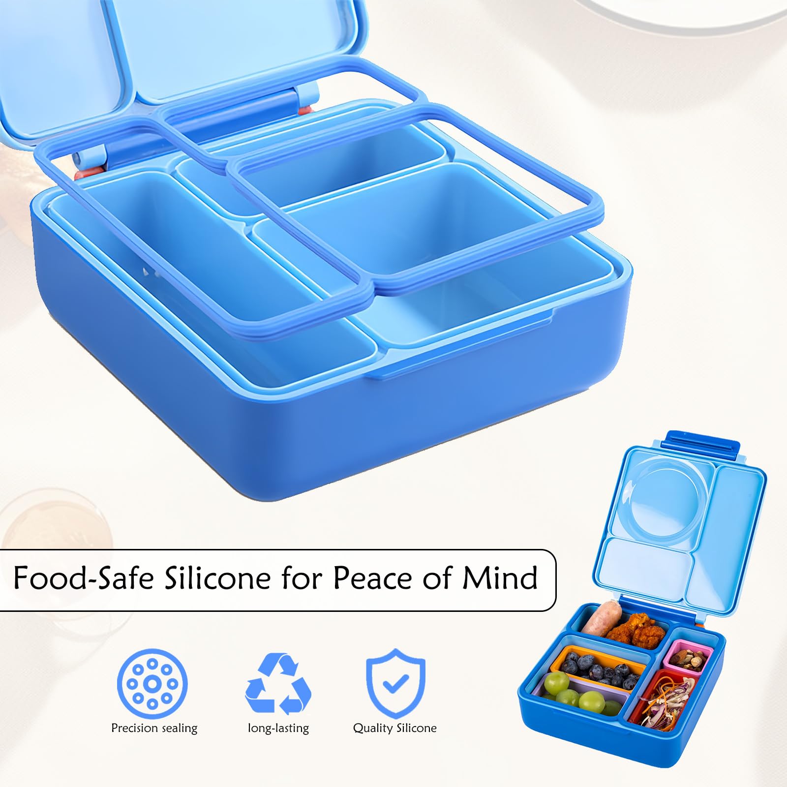 Dishwasher-safe gasket extends OmieBox life with simple maintenance.
