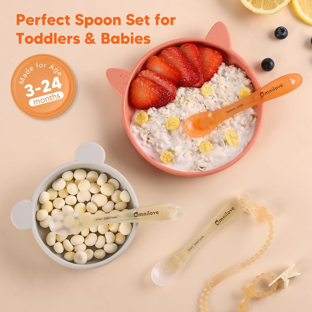 Omnilove dishwasher safe baby spoons easy cleaning