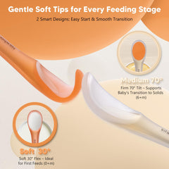 Omnilove newborn toddler spoons two softness levels