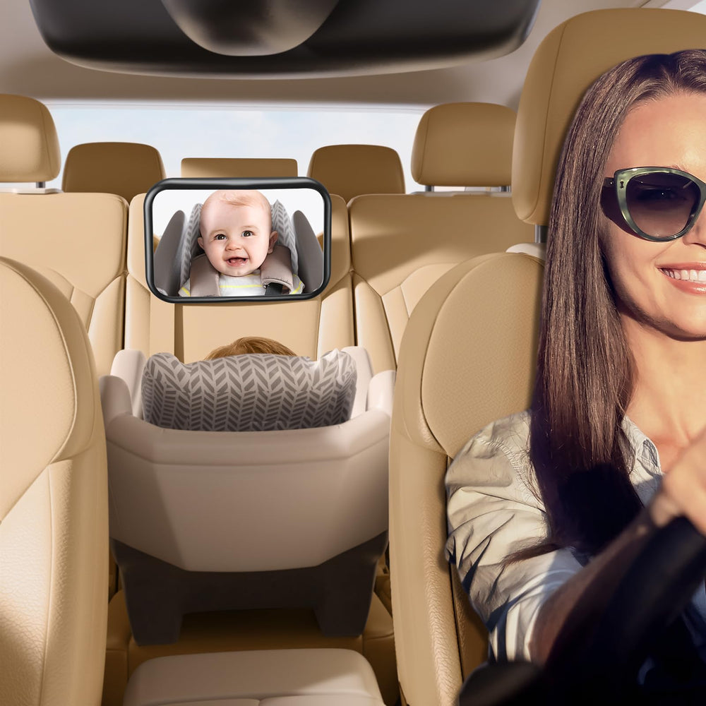 OMOTON backseat visibility mirror helps parents monitor baby on the road