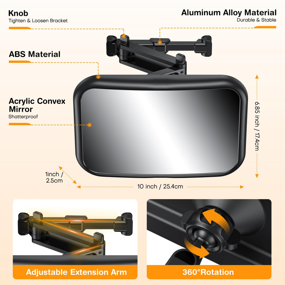 OMOTON triangular support provides stable mounting on vehicle headrests