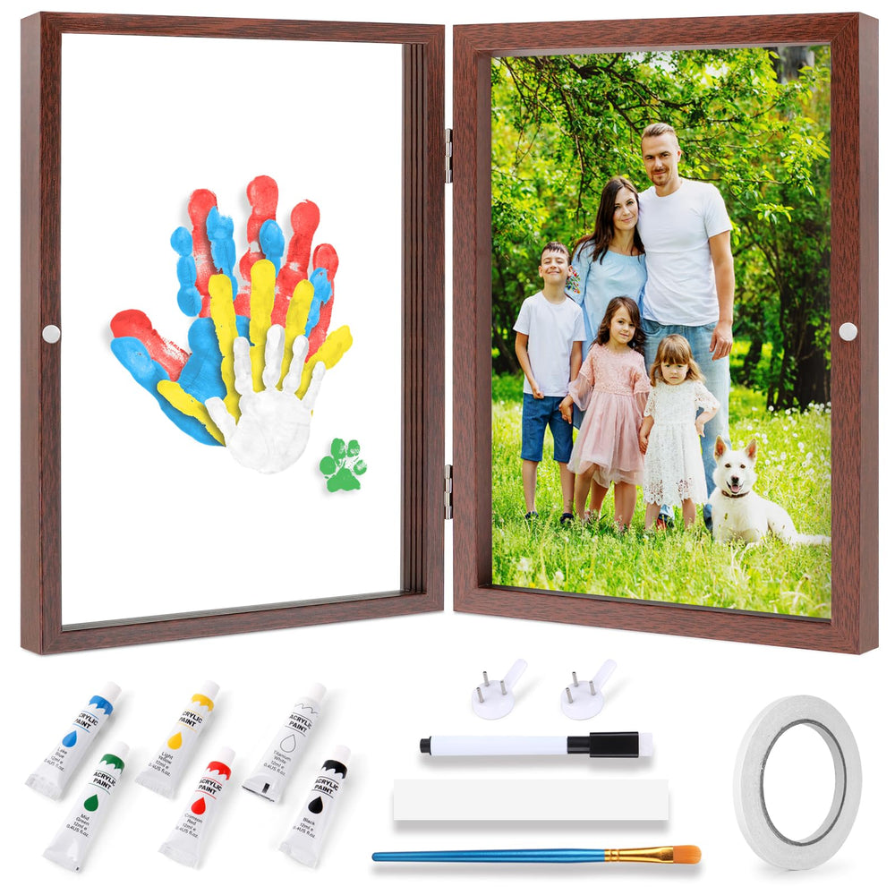 Omrhvi Family Handprint Frame wooden – durable wall-display keepsake.