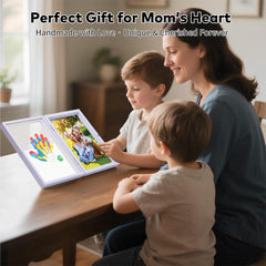 Omrhvi Family Handprint Kit frame display captures memories with photos