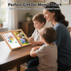 Omrhvi handprint-prints-on-frame shows tiny hands meeting grownups for timeless family art.