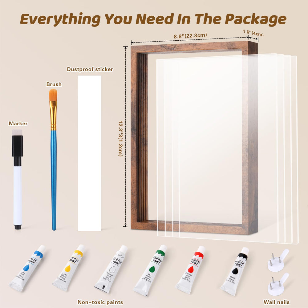 Omrhvi premium acrylic board and frame ready for display
