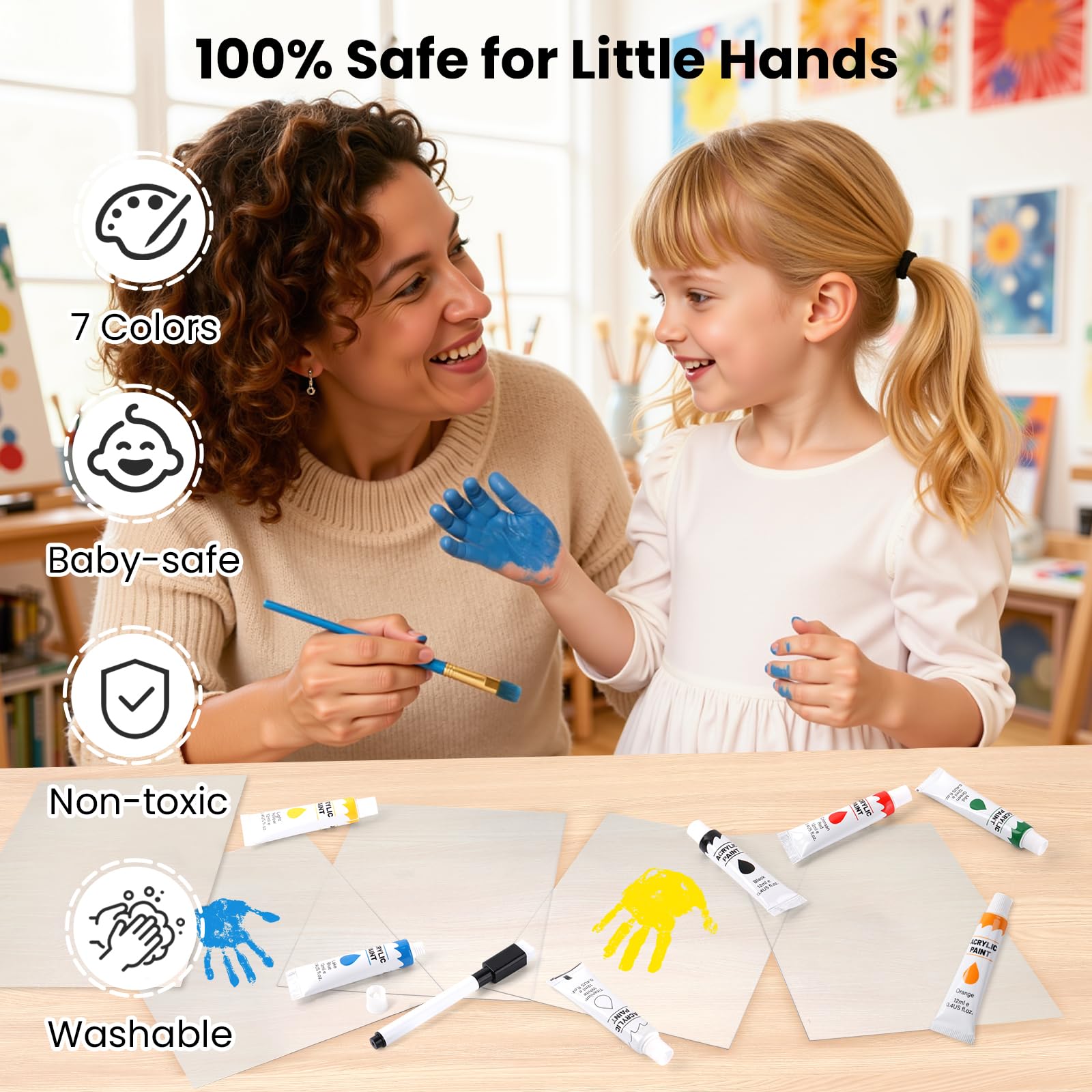 Omrhvi upgraded kit with larger brush and extra dust sticker for cleaner prints