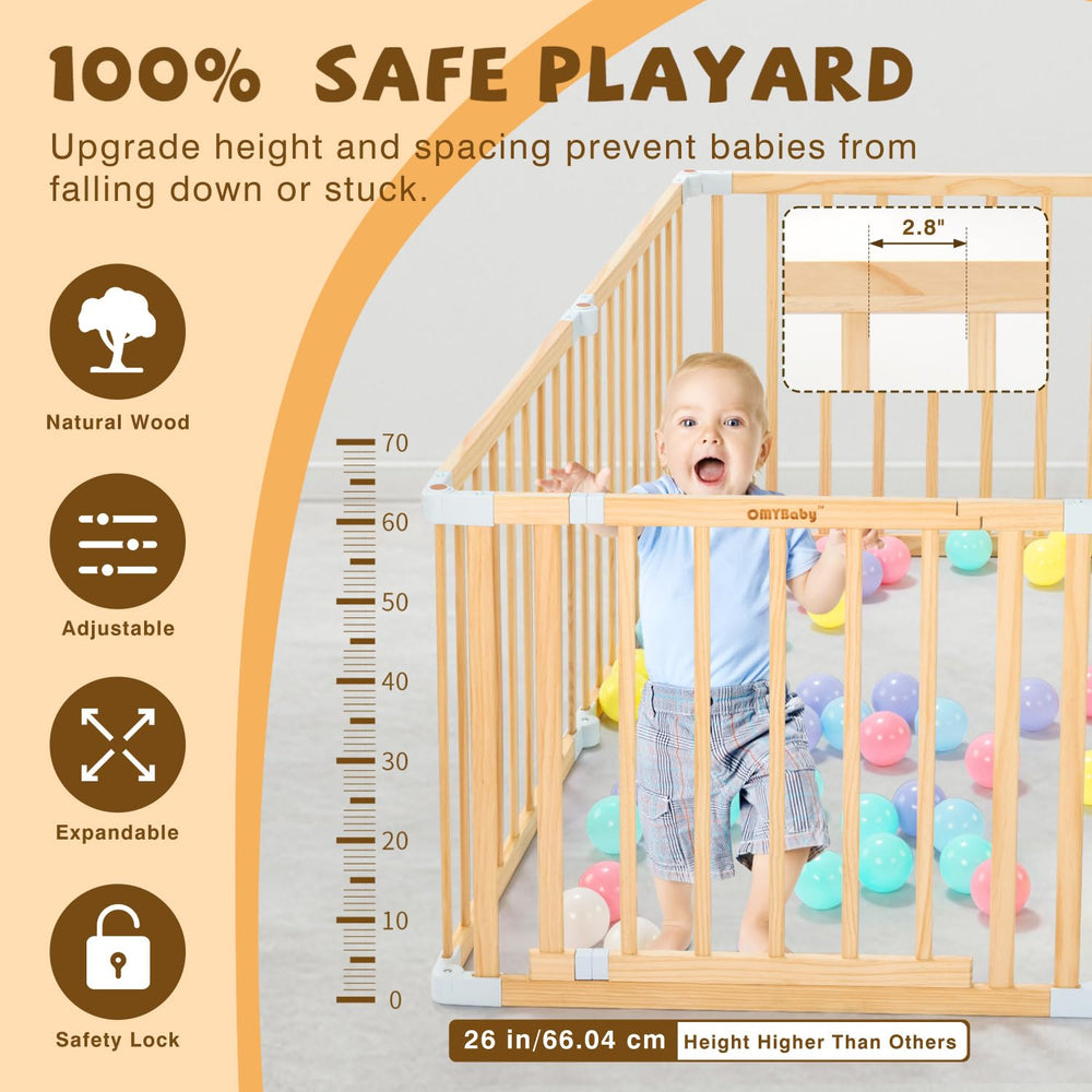 OMYbaby connectors compatibility with wood panels for customized kid zones