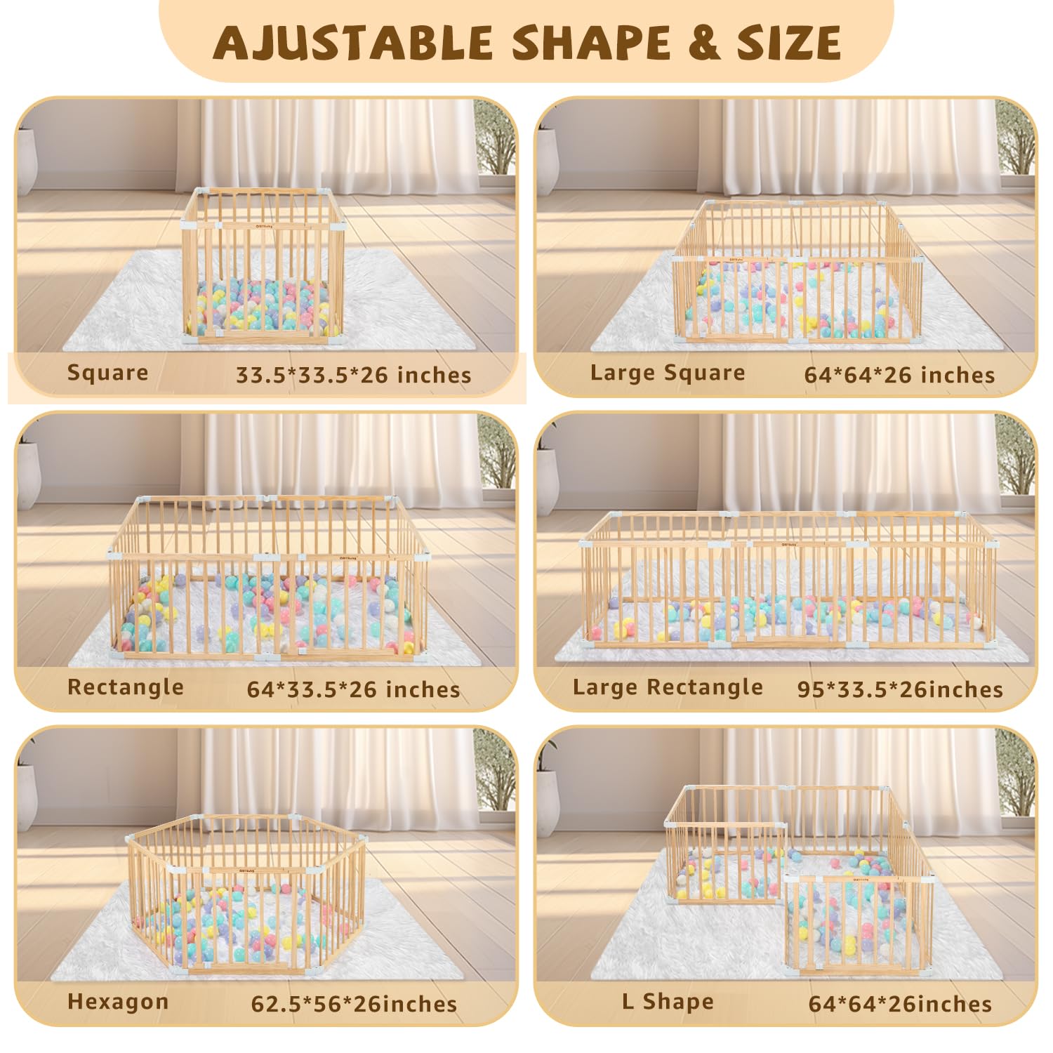 OMYbaby playpen used indoors and outdoors for versatile kid activities.