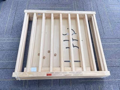 OMYbaby wood playpen chalkboard side – interactive drawing space sparks creativity during activities.
