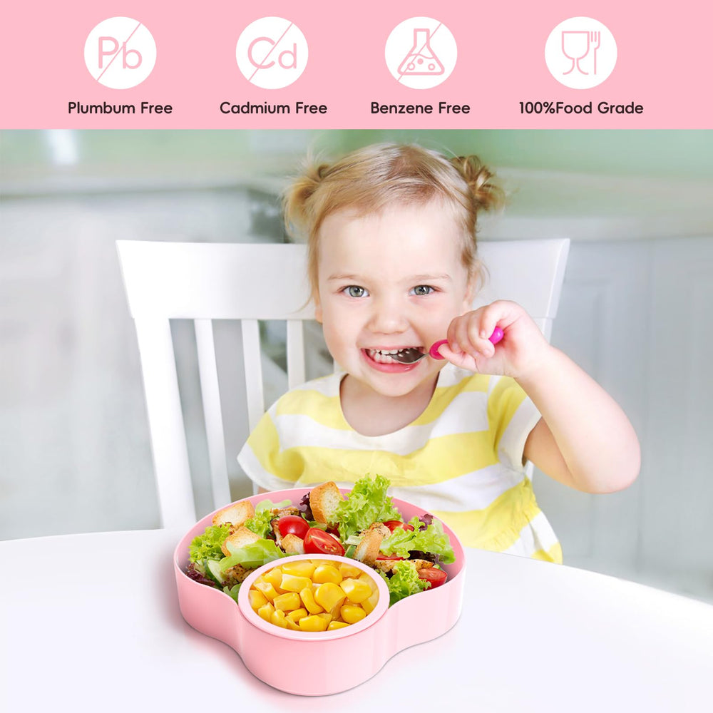 OMYPOTT travel tray cup-holder blue-pink on-road keeps snacks organized during trips.