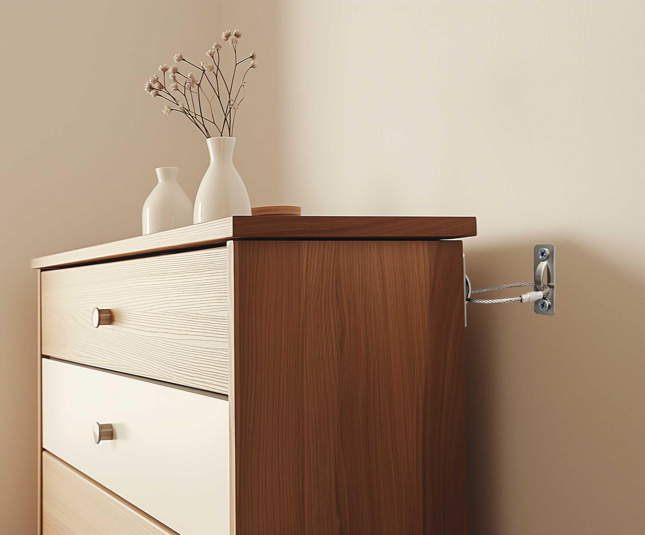 Omypuehen stainless anchors with screws for heavy-duty furniture stability.