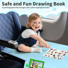 Omzer airplane seat extender with strap for secure placement.