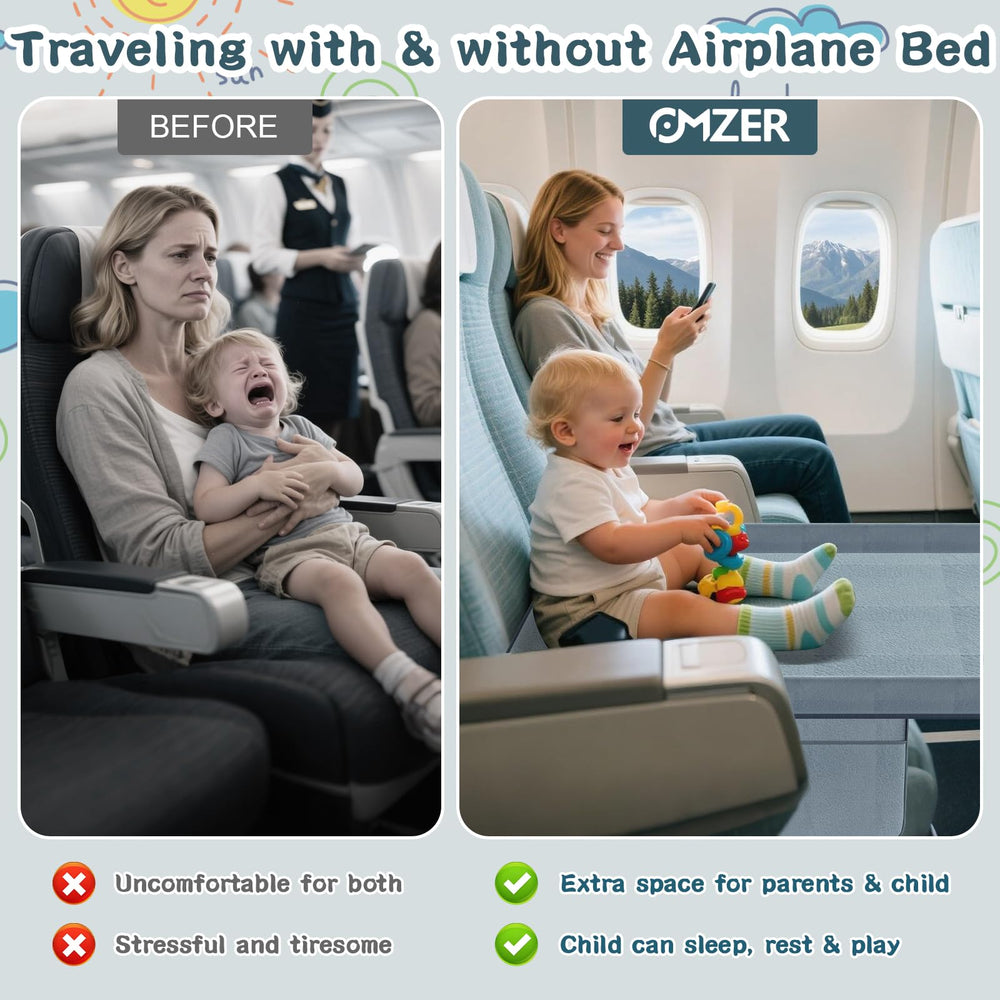 omzer Airplane Bed soft velvet fabric offers gentle touch for toddlers