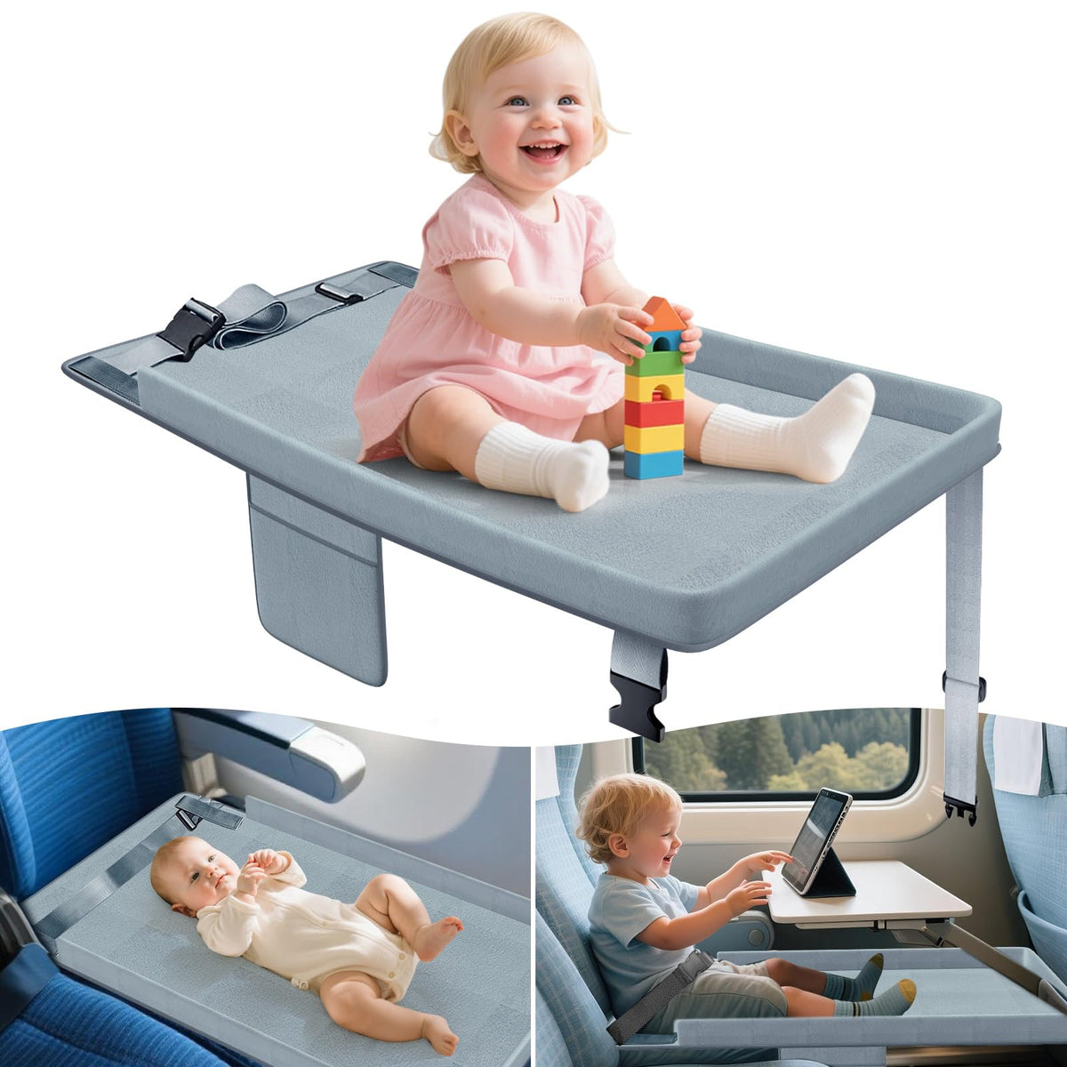 omzer Airplane Bed for Toddler extended setup showing comfortable leg rest