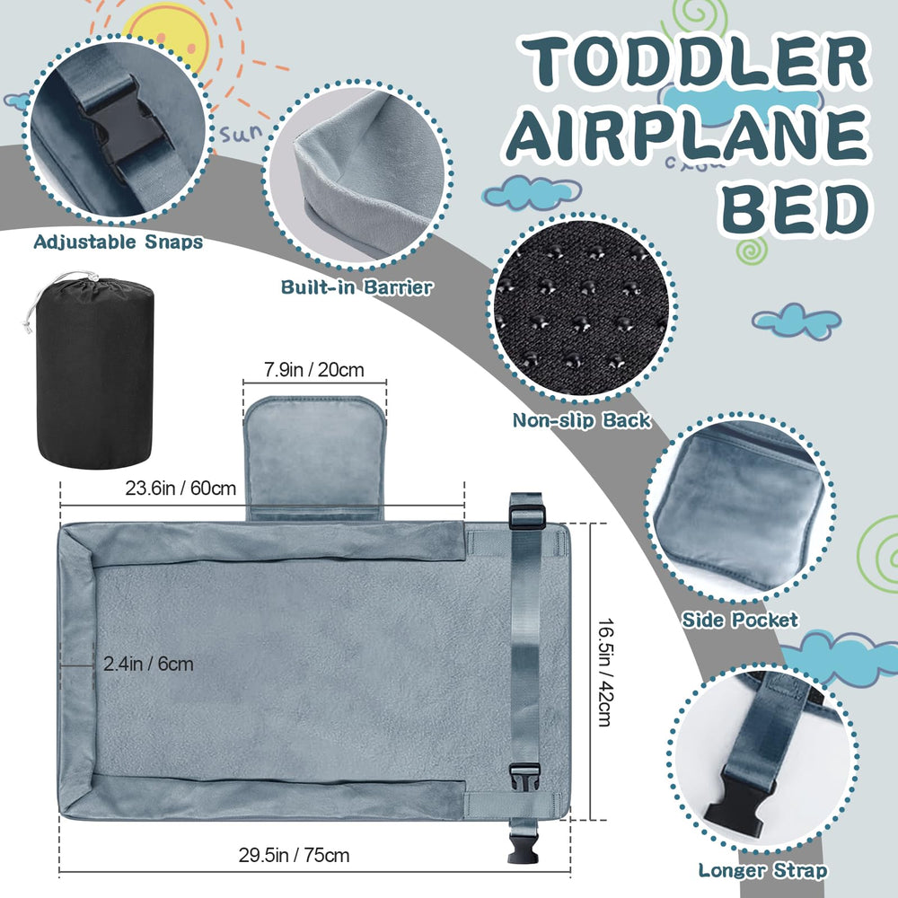 omzer Airplane Seat Extender barrier design prevents small items from dropping