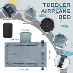omzer Airplane Seat Extender barrier design prevents small items from dropping