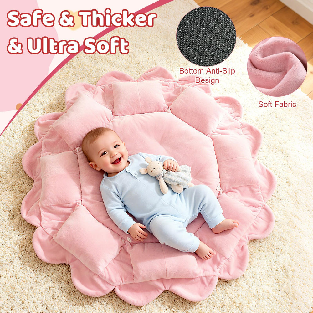 Omzer non-slip bottom keeps mat steady across floors.