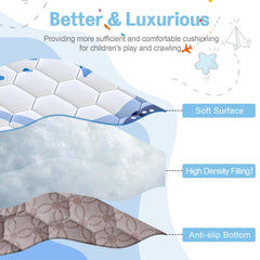 Omzer Baby Play Mat machine washable for easy cleanup after play.