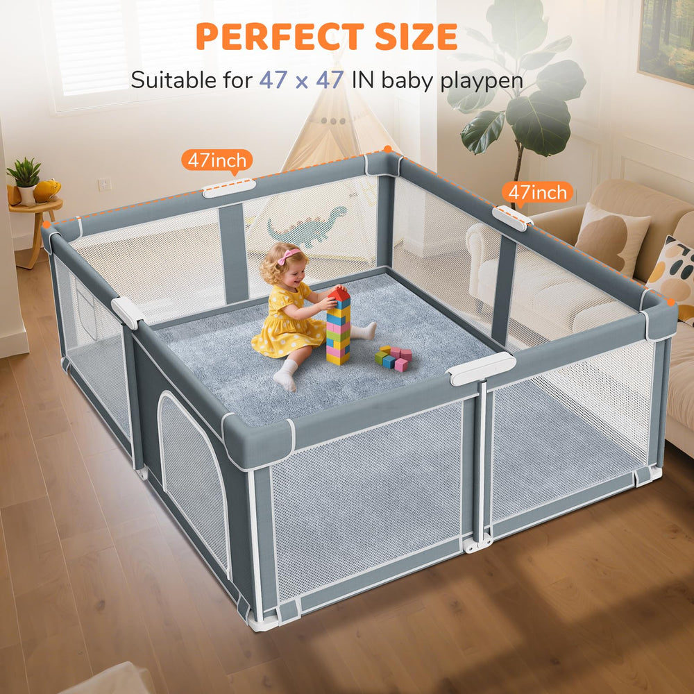 Omzer Baby Play Mat crawling-zone image illustrates spacious area for movement and development.