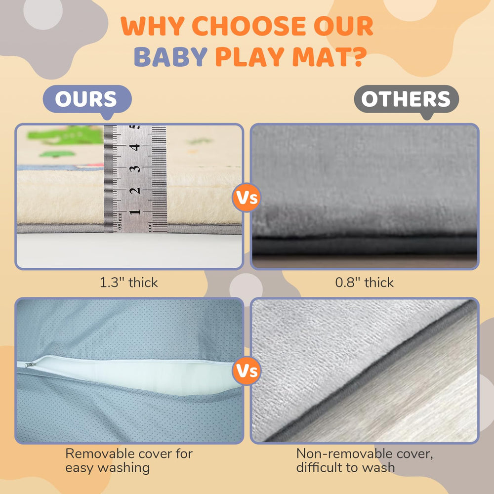 Omzer baby play mat indoor-outdoor use demonstrates versatile play space.