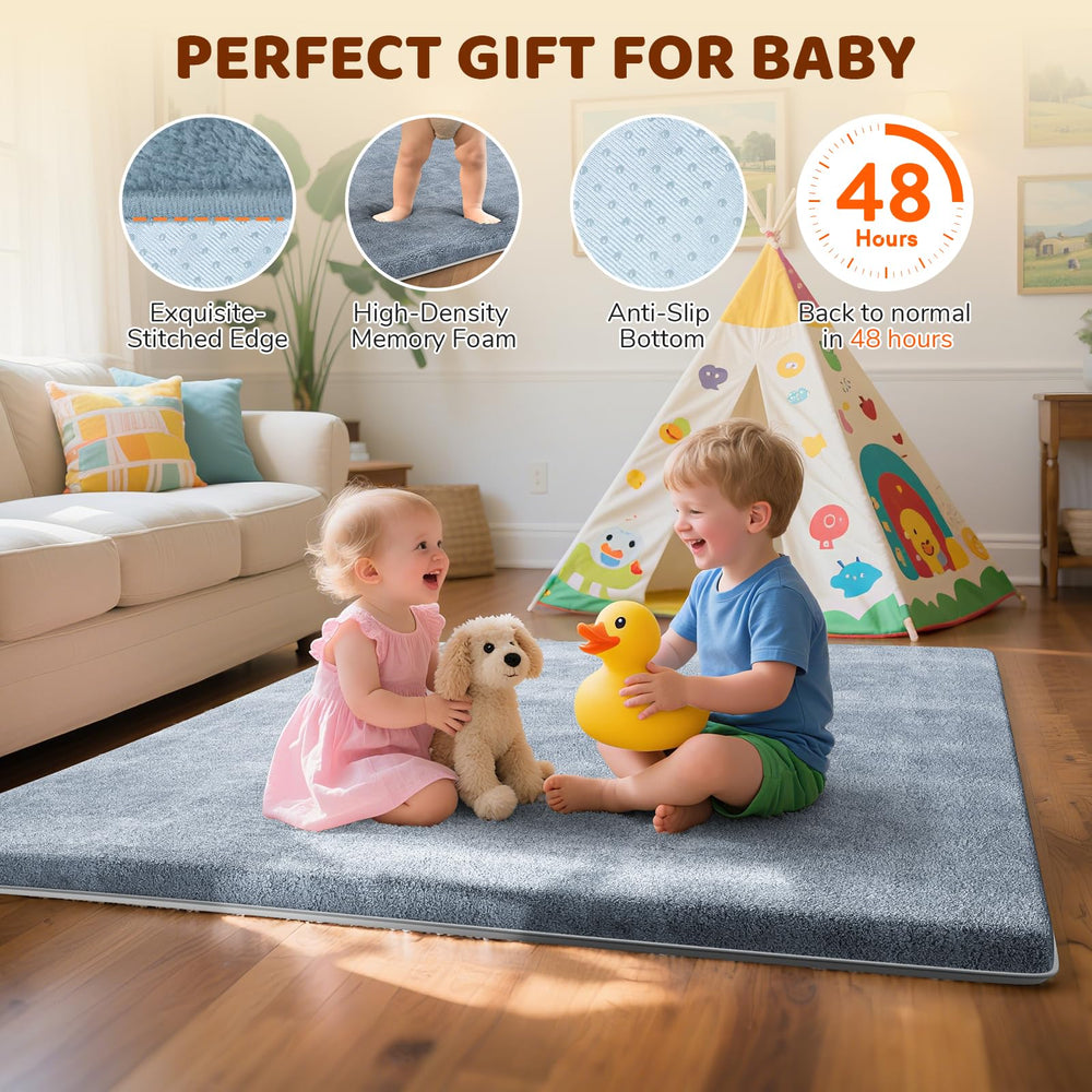 Omzer Baby Play Mat room setup in a cozy play area.