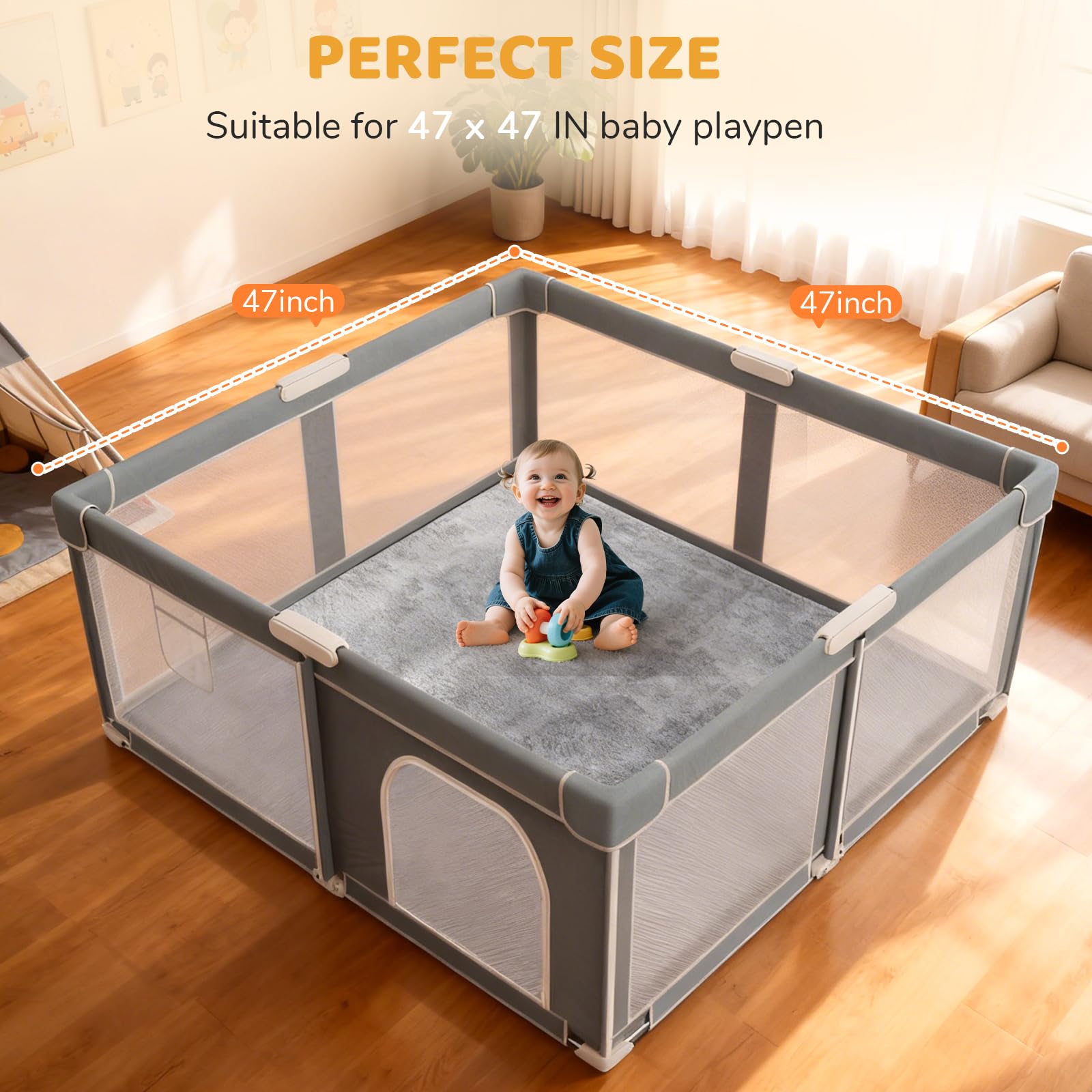 Omzer baby play mat supports toddler crawling and early movement.