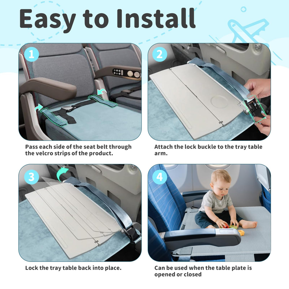 Omzer baby airplane bed portable footrest supports relaxed play or nap on flights