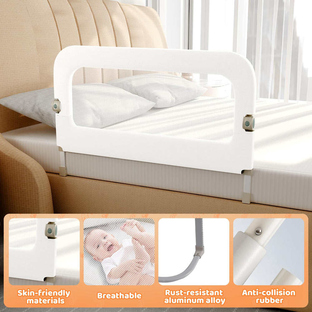 omzer bed guard rail easy setup installs between mattress and frame without tools