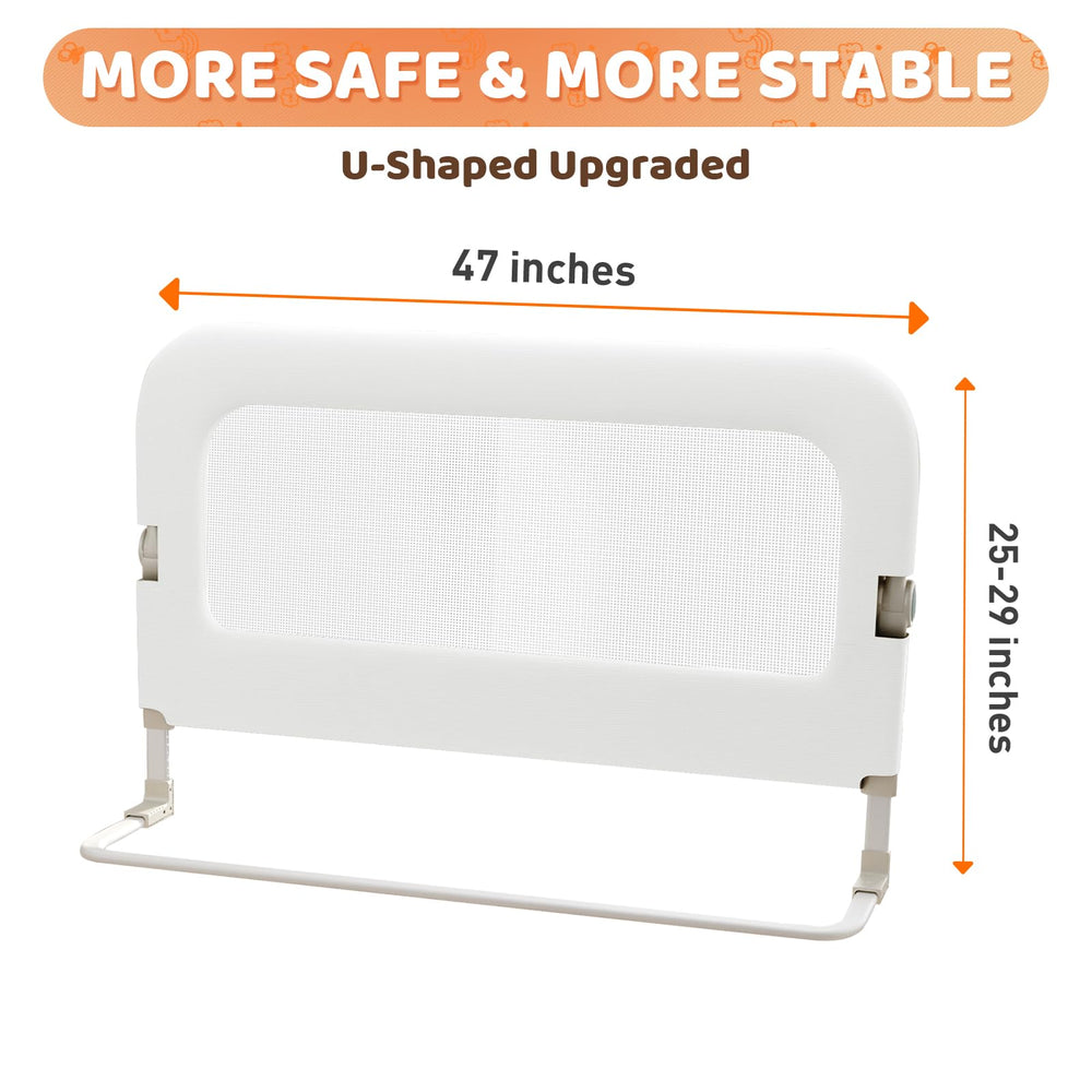 omzer guard rail fits between mattress and frame for twin to king beds