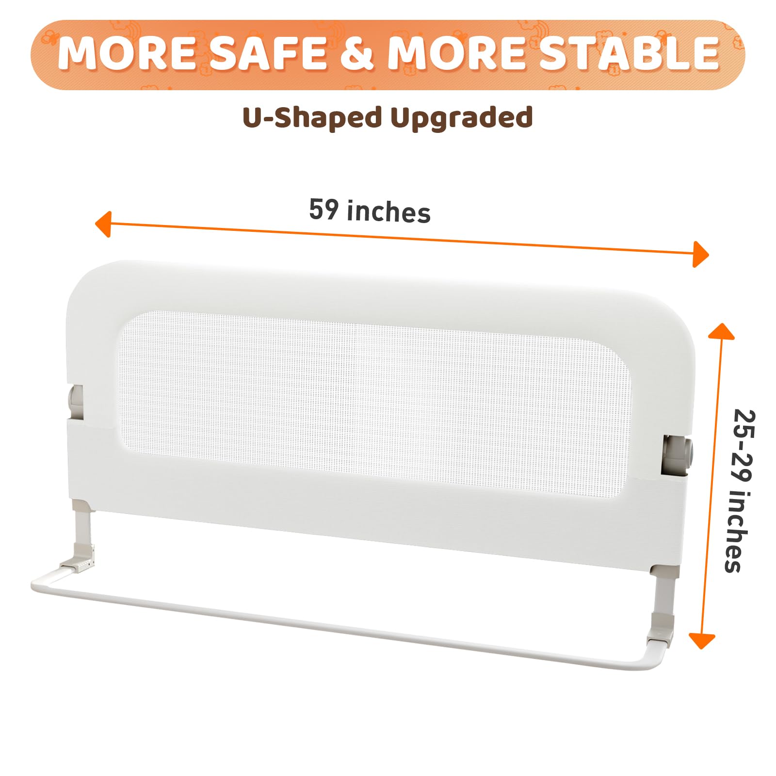 omzer bed guard rail night safety features quiet operation for peaceful sleep