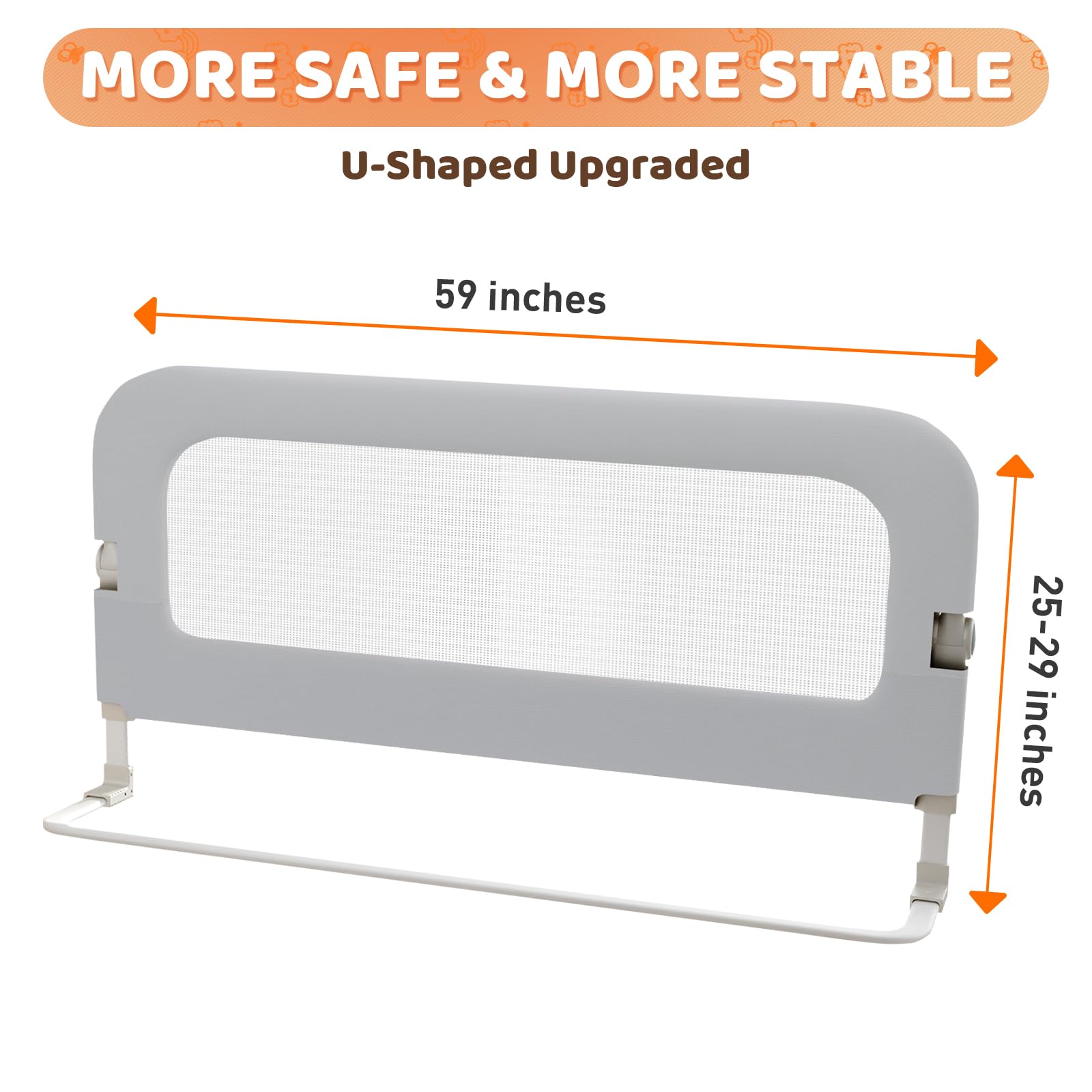 omzer bed guard rail quiet operation minimizes disruption during nap transitions