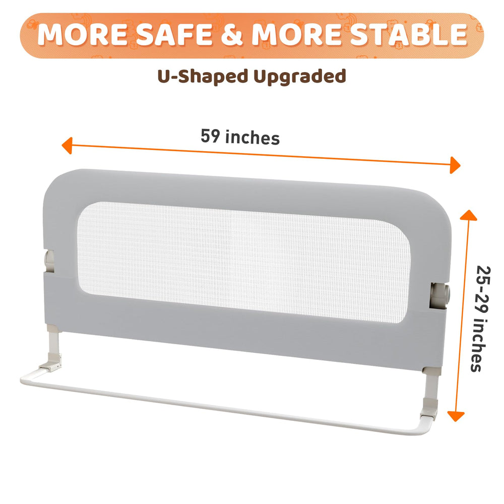 omzer bed guard rail quiet operation minimizes disruption during nap transitions