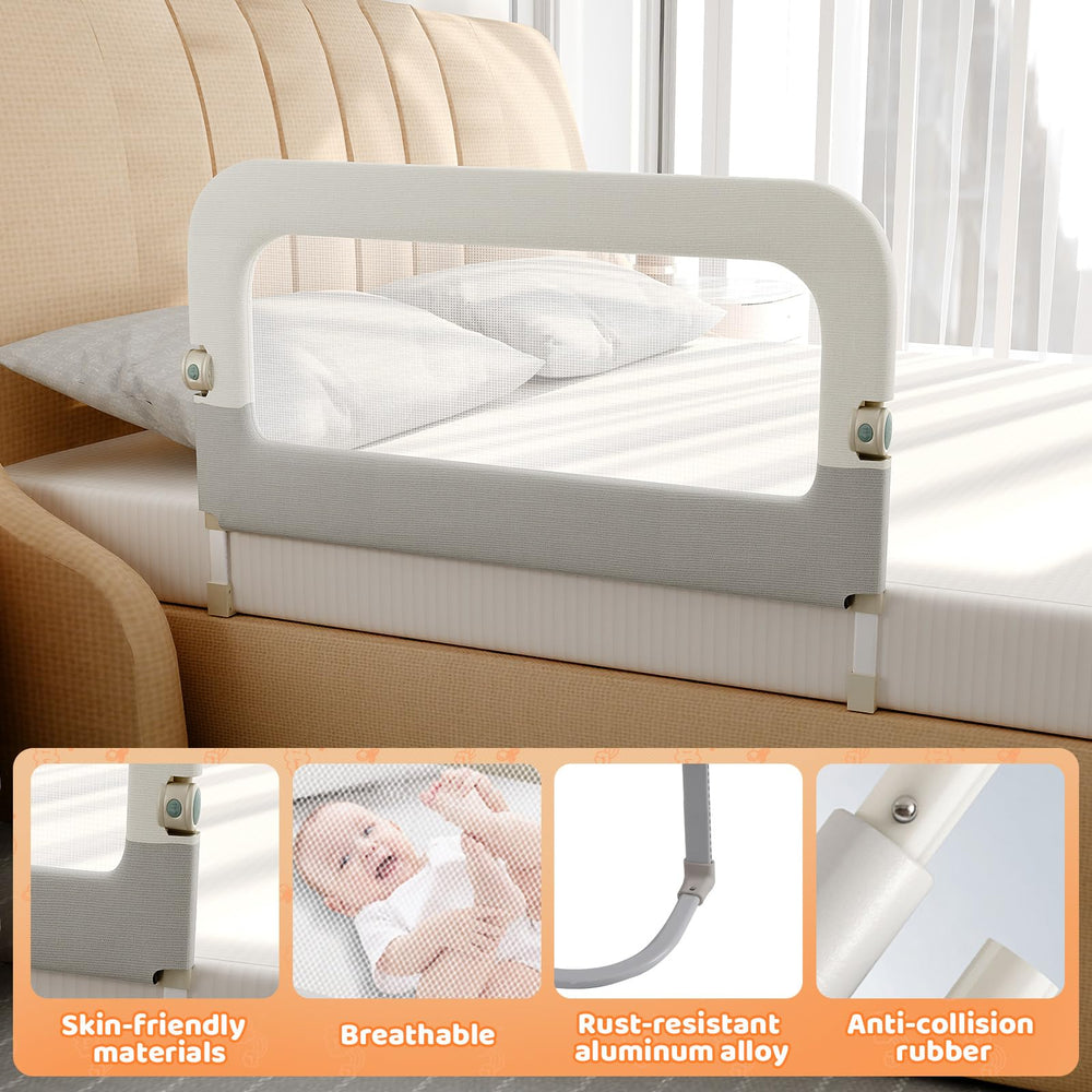 omzer bed guard rail setup instructions guide tool-free installation.